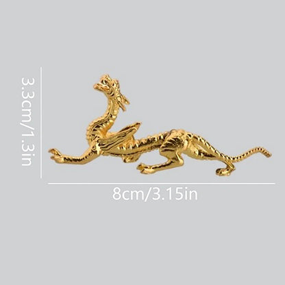 1Pc Metal Gold Dragon Incense Stick Burner Dragon Incense Holder Mini Sandalwood Censer Aromatherapy Home Office Decor
