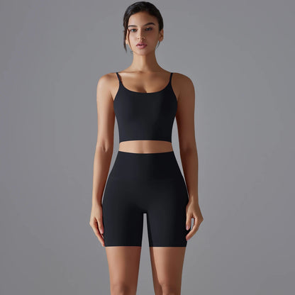 Women Yoga Set Yoga BraTank Tops for Fitness Workout Sportswear Gym Clothing High Waist Shorts Sportswear Leggings Suits
