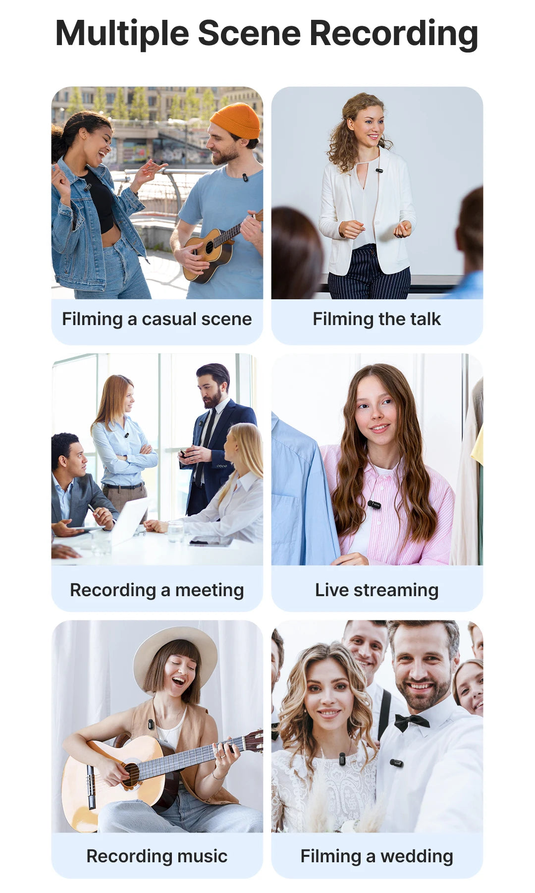 BOYA BOYA Mini Wireless Lavalier Microphone for iPhone 15/16 Android Phone USB-C Devices for Live Streaming Video Recording Vlog