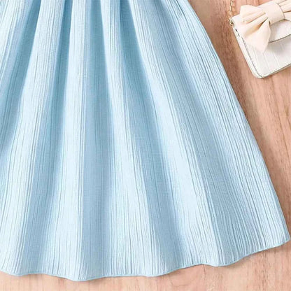 Girls Casual Dresses One-line Shoulder Strap Patchwork Lace Dress Kids Clothes Girls 8 To 12 Years Princess Dress for Girls