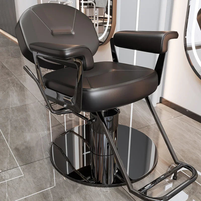 Comfortable Women Dressing Professional Barber Chair Swivel Advanced Trendy Barber Chairs Silla Leisure Design Salon Furniture