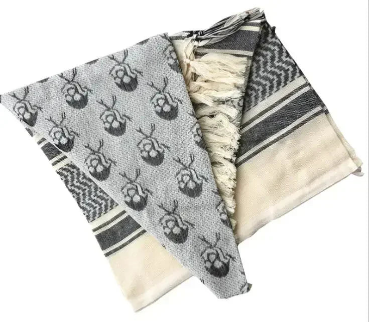 Keffiyeh Tactical Desert Scarf Wrap Shemagh Head Neck Arab Scarf Keffiyeh Scarf Wrap for Men And Women - AMULET RING STORE