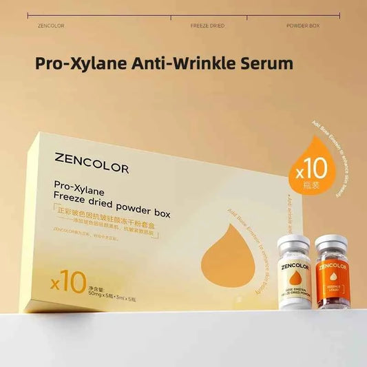 10pcs Pro-Xylane Anti-Wrinkle Lyophilized Serum  High Concentration Anti-Aging Firming Face Essence for Deep Wrinkles