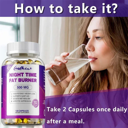 Night Time Fat Burning Capsule - Supports Immune System Health, Appetite Suppression, Healthy Weight Management - AMULET RING STORE