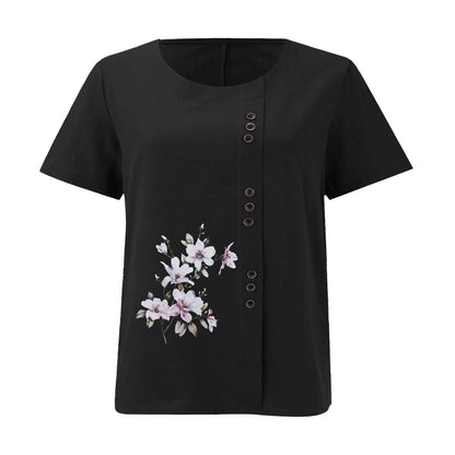 Cotton Linen T Shirt Women's Clothing Summer Retro Ladies Tops Tee Casual Loose Short Sleeve T-shirt Woman Ropa Blusas Tshirt