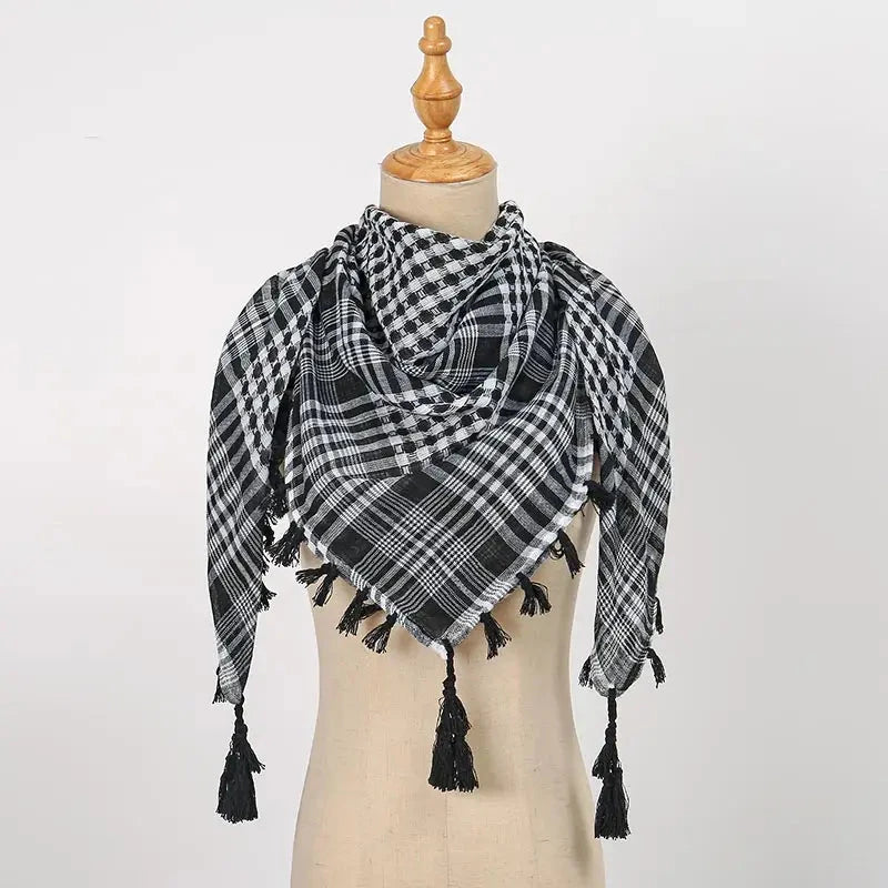 Summer Unisex Tactical Arab Cycling Mask Scarf For Man Women Fashion Lightweight Hijab Scarf Spring Army Plaid Head Scarf Mask - AMULET RING STORE