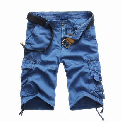 Summer Men's Cargo Shorts Multi Pocket Shorts High Quality Steetwear Cotton Camouflage Shorts Men Clothing Workwear shorts AF19