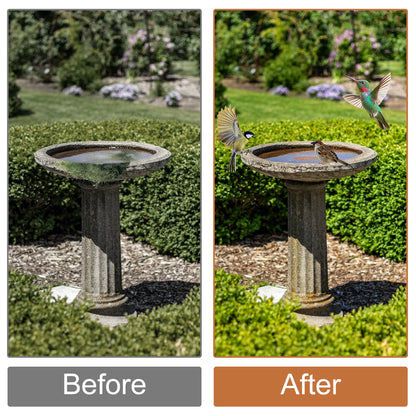 2Pcs Bird Bath Copper Disk With 3 Point Support Bird Bath Purification Plate Garden Outdoor Feeder Tray Cleaner Water Bowl - AMULET RING STORE