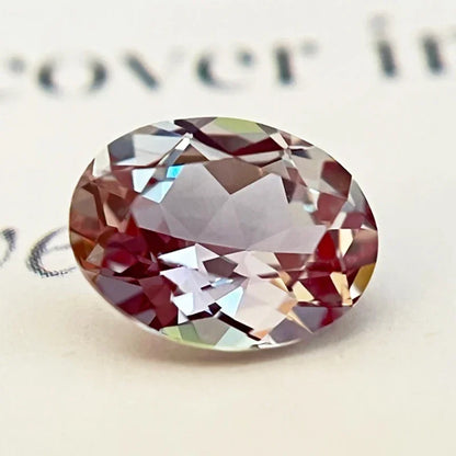 Top Lab Grown Alexandrite Stone Oval Shape Purple Color Charms Beads for Diy Jewelry Making Materials Selectable Certificate