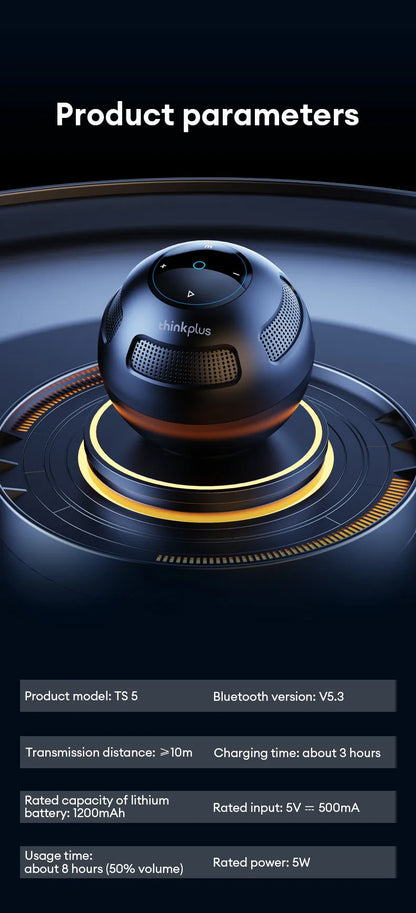 Ship From US Lenovo Bluetooth Speaker Portable Outdoor Long Endurance Home Music Player HiFi Stereo Surround Sound Box TS5