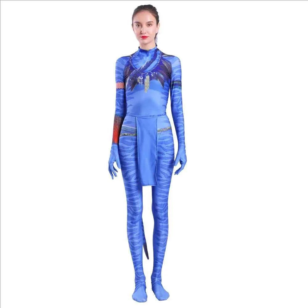 New Cosplay Costume Avatar Movie Themed 3D Digital Print Jumpsuit for Men and Women 3D Digital Print Jumpsuit