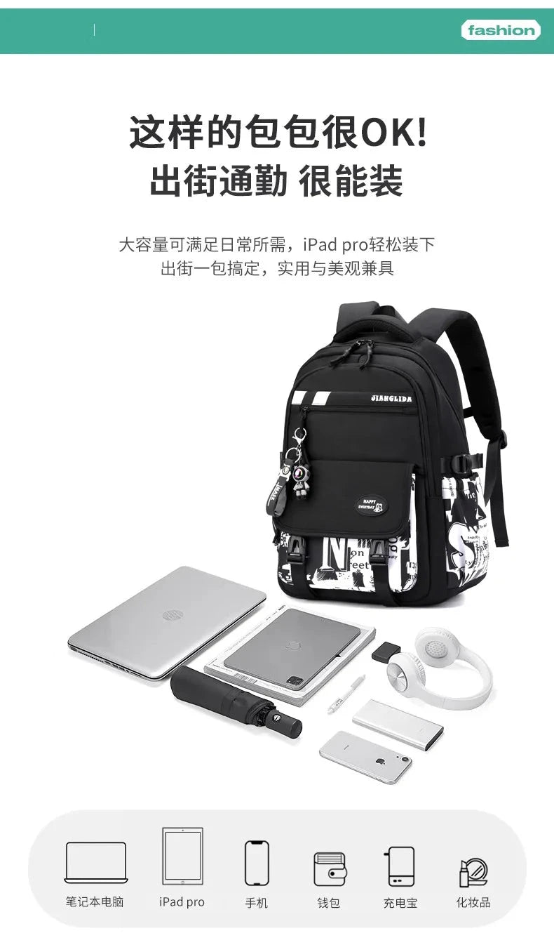 NEW Children Orthopedics School Bags Kids Backpack In Primary Schoolbag For Teenager Boys Waterproof Backpacks Book Bag mochila