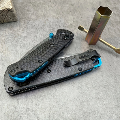 BM 535/533 Folding Knife with Shaft Lock - High Hardness S35V Blade Carbon Fiber Handle - Men Must Have Outdoor Men's Gift