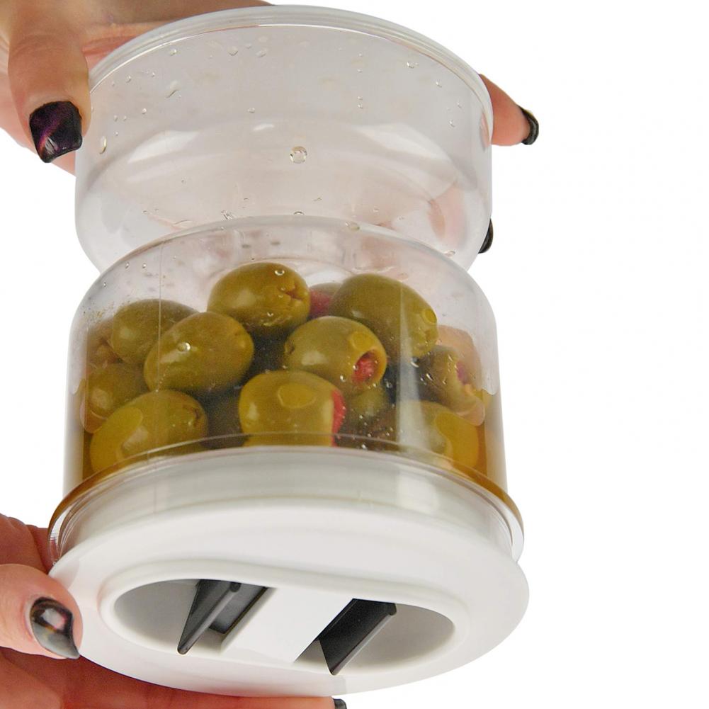 Innovative Pickle Jar Fine Workmanship Olives Jar Plastic Pickle Organizer Hourglass Design Sealed Olives Container for Home - AMULET RING STORE