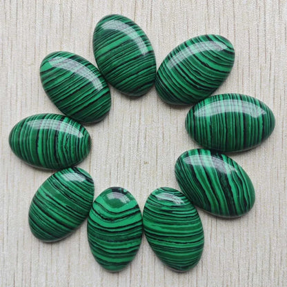 Wholesale 12pcs fashion natural stone mixed Oval CAB CABOCHON beads 20x30mm for Jewelry accessories making Fast shipping - AMULET RING STORE