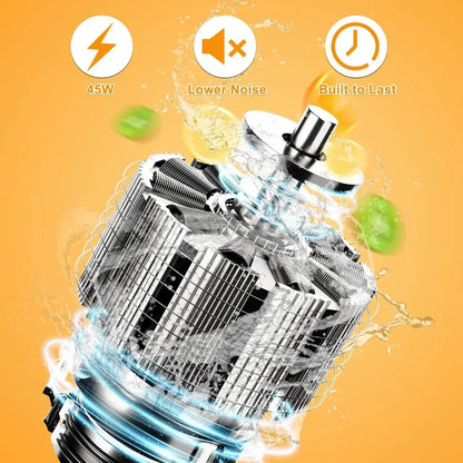 Portable Electric Juicer USB Charging Orange Lemon Fruit Blender Mini Household Juice Squeezer Mixer Citrus Juicer for Travel - AMULET RING STORE