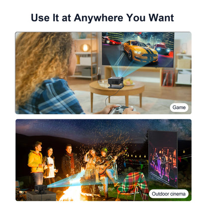 Salange HA109 Mini Projector Android11 WiFi6 BT5.0 280 ANSI 720P Built-in App Mirror SmartPhone for 1080P 4K Video Home Cinema