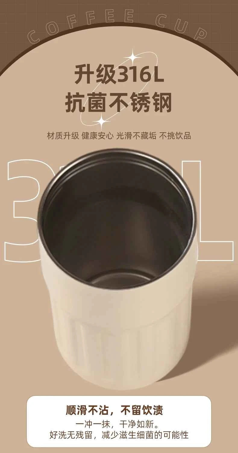 460ml Thermos Bottle Smart Display Temperature 316 Stainless Steel Vacuum Cup Office Coffee Cup Business Portable Thermal Mug