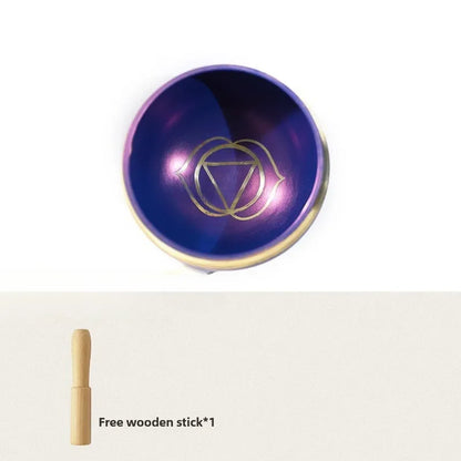 Nepal Handmade Buddha Singing Bowl Yoga Meditation Colorful Sound Therapy Tibetan Singing Bowls Healing Percussion Instruments - AMULET RING STORE