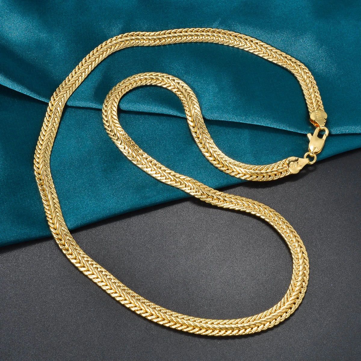 Hip Hop Chain Neck Choker Jewelry for Men Boy 18k Gold Plated Minimalist Long Necklace Italian Man Birthday Party Gift Wholesale - AMULET RING STORE