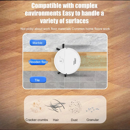 Household Fully Automatic High Suction Intelligent Vacuum Cleaner USB Charging Low-noise Sweeping Robot