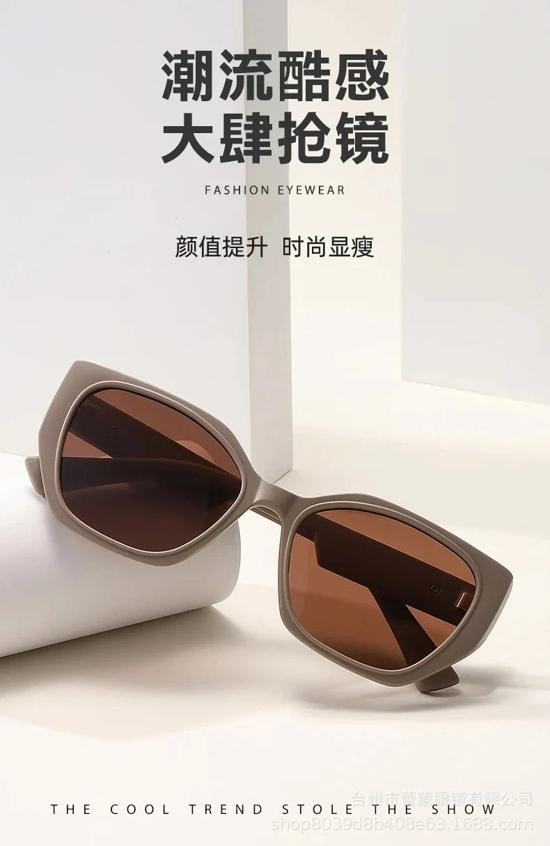 2025 New D-Shaped Polarized Sunglasses - UV400 Protection & Anti-Glare, Trendy Unisex Design for Street Style & Social Media