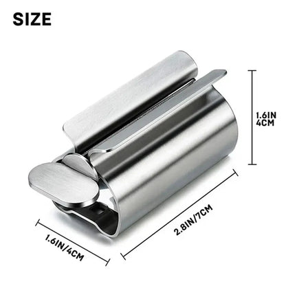 Bathroom Accessories Toothpaste Squeezer Tube Roller Stainless Steel Wringer Roller Rotate Dispenser for Ointments Cosmetics - AMULET RING STORE
