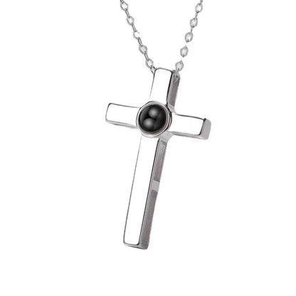 Fashion Projection Necklace Jewelry Personalized Photo Custom Cross Pendant Suitable For Male And Female Couples To Give Gifts - AMULET RING STORE