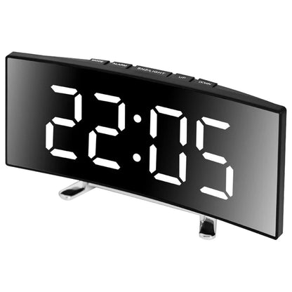 Car LED Digital Alarm Clock Hanging/Standing Electronic Clock Temperature/Date Display Boarderless Wall-mounted Clock USB