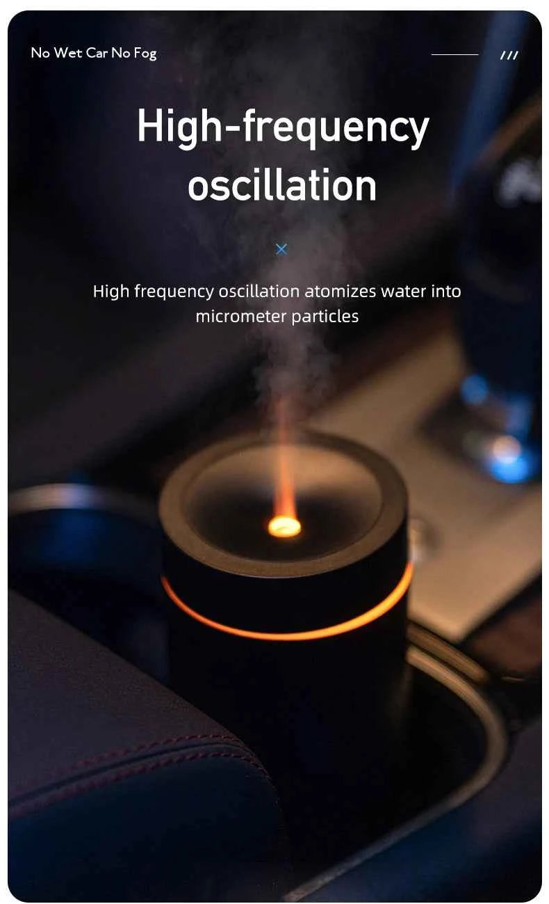 Colorful Car USB Mounted Diffuser Machine Mini Portable Automatic Spray Wireless Car Mounted Home Aromatherapy Humidifier