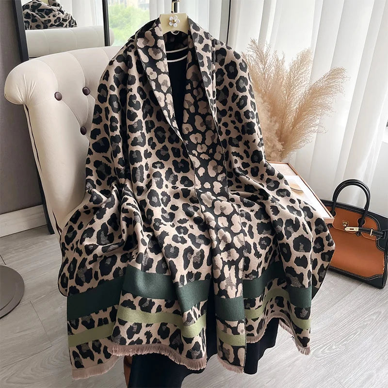 Cashmere Scarf for Women Thick Warm Winter Blanket Brand Female Luxury Quality Shawl Wrap Bufanda 2024 Poncho Echarpe Pashmina