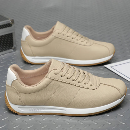 Leisure Running Summer Fashion Anti Slip Mountaineering PU Leather Sports Shoes Tennis Trend Hot Selling Men White Flat Shoes - AMULET RING STORE