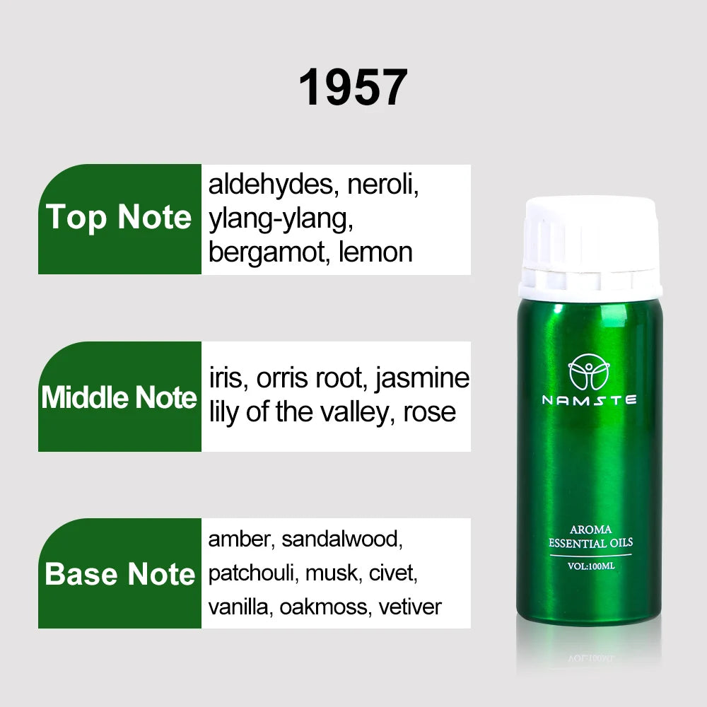 NAMSTE Hotel Perfume Oil 100ML Lavender Pure Essential Oils White Tea Coffee For Diffuser Aroma Oil Room Fragrance Air Freshener - AMULET RING STORE