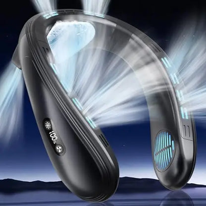 2024 New Neck Air Conditioner Portable Neck Fan Rechargeable Semiconductor Cooling Bladeless Fan Wearable Cooler multi purpose