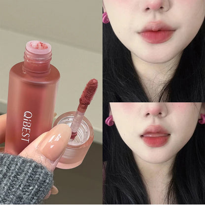 Qibest 6 Colors Velvet Matte Liquid Lipstick Long-Lasting Waterproof Lip Mud Sexy Red Lipgloss Beauty Women Cosmetics Lip Tint - AMULET RING STORE