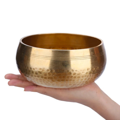 Nepal handmade Singing Bowl Tibet Buddha Sound Bowl Yoga Meditation Chanting Brass Chime Handicraft Music Therapy Tibetan - AMULET RING STORE