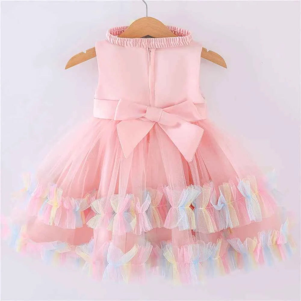 Princess Baby Girl Dress 0 6 Months Tutu Dress for Baby Girl 1 Year Old Newborn Infant Wedding Birthday Party Flower Puffy Gown