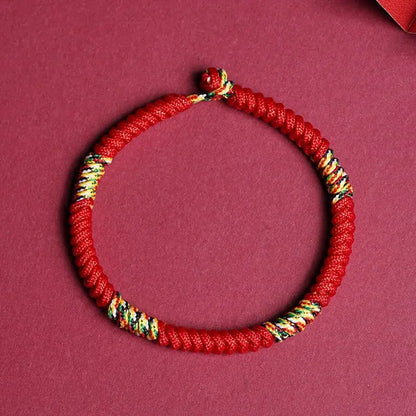 2026 Horse Year Broken Tai Sui Hand-woven Red Rope 18cm Bracelet Amulet Tantric Ping An Knot Handstring Brings Good Luck Gift