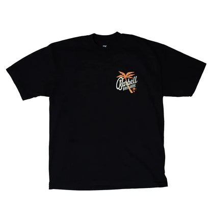 Barbell Brigade PALM TREE TEE Muscle Fitness Casual T-shirt Summer Men's Athleisure Workout Shirts Gym Sport Unisex Shirt Tops - AMULET RING STORE