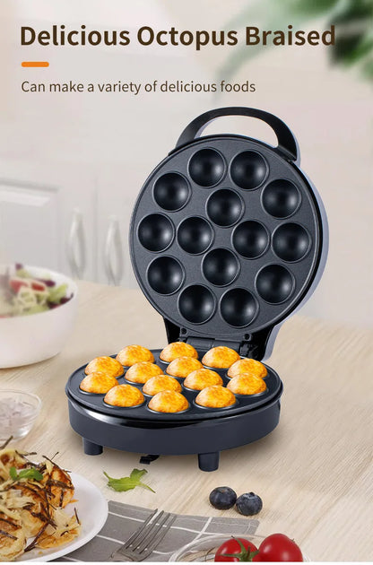 750W Electric Cake Pop Maker Non-Stick 14 Cake Capacity Cupcake Maker Griddle Donuts Octopus Balls for Kids Birthday Party - AMULET RING STORE