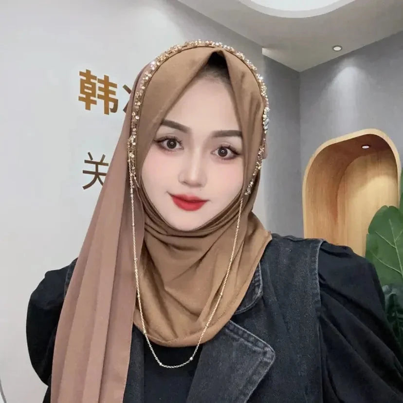 2025 Dubai Fashion School Girls Women Muslem Hijab Long Wraps - AMULET RING STORE