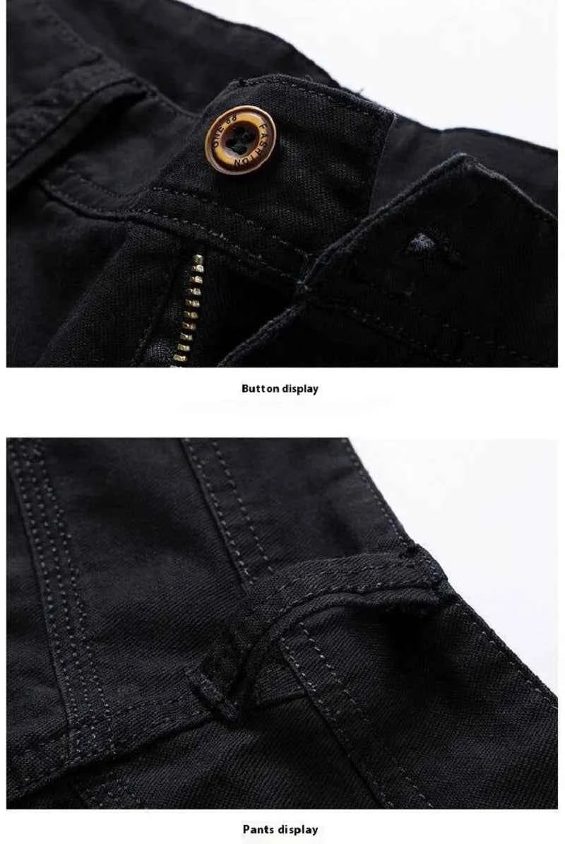 Summer Man Cotton Cargo Shorts Mens Jogger Sport Casual Shorts Male Multi Pocket Streetwear Outdoor Fashion Shorts Pants Trouser