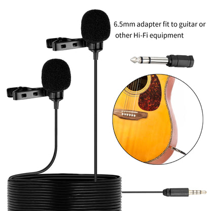 BOYA BY-M1 Condenser Lavalier Lapel Clip-on Microphone 3.5mm TRRS 6M Mic For PC iphone DSLR Camera YouTube Recording Streaming