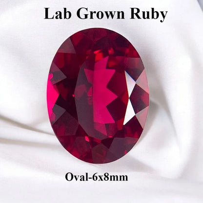 Lab Grown Ruby Pigeon Blood Red Color For Jewelry Diy Making Main Materials Selectable Certificate