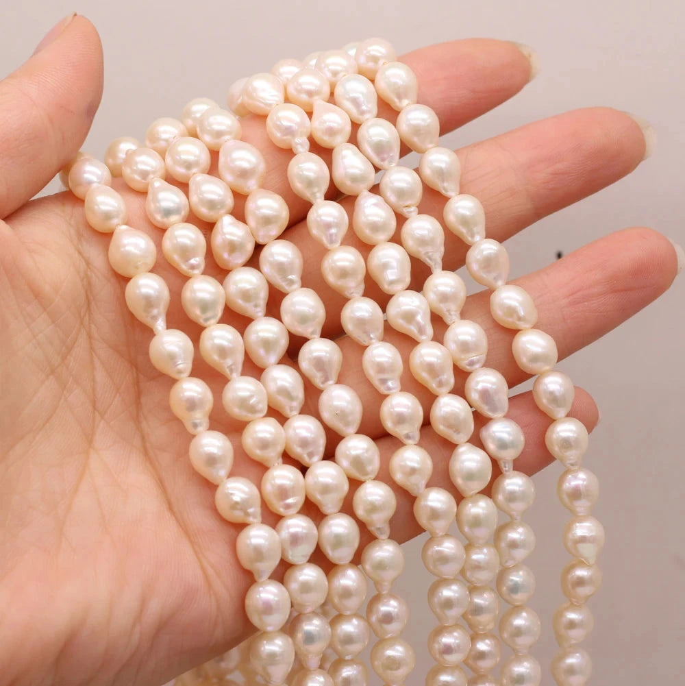 Natural Freshwater Pearl Beading Geometry Spaced Isolated Loose Beaded for Jewelry Making DIY Bracelet Necklace Accessories Gift - AMULET RING STORE