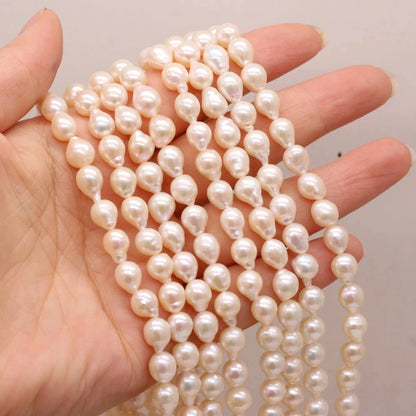 Natural Freshwater Pearl Beading Geometry Spaced Isolated Loose Beaded for Jewelry Making DIY Bracelet Necklace Accessories Gift - AMULET RING STORE