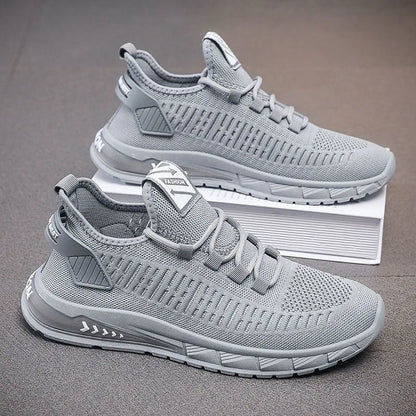 Flying Woven Men's Shoes Summer New Breathable Deodorant Mesh Shoes Men's sneaker Korean-style All-match Casual Running Shoes - AMULET RING STORE