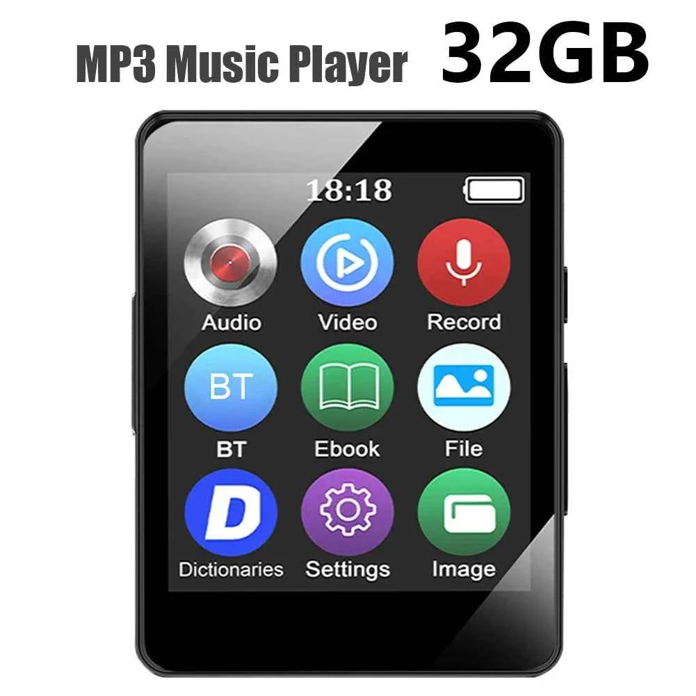 8/16/32/64GB Portable MP3 Player 1.8inch Screen Bluetooth-Compatible 5.0 MP3 Student Walkman Gift for Kids With Recording/E-Book
