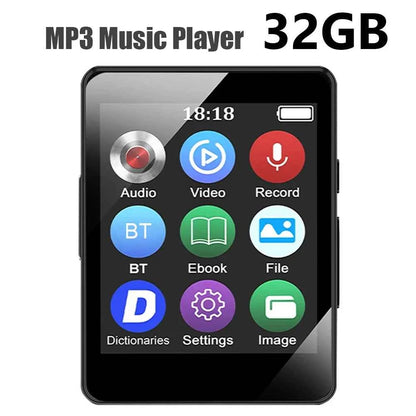 8/16/32/64GB Portable MP3 Player 1.8inch Screen Bluetooth-Compatible 5.0 MP3 Student Walkman Gift for Kids With Recording/E-Book