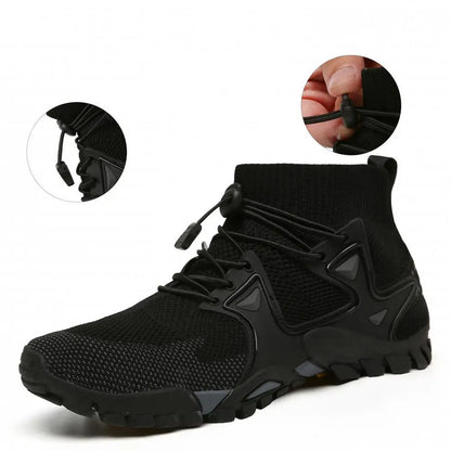Shoes for Men Walking  2023 Summer New High Top Boots Breathable Mesh Mountaineering Outdoor Comfortable Leisure Travel Sneakers - AMULET RING STORE